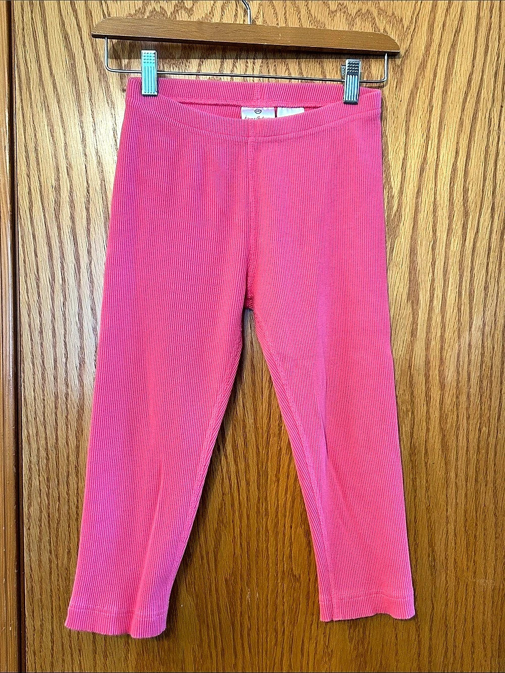 Hanna Andersson Ribbed Leggings Pink Girls 140 Sz 12
